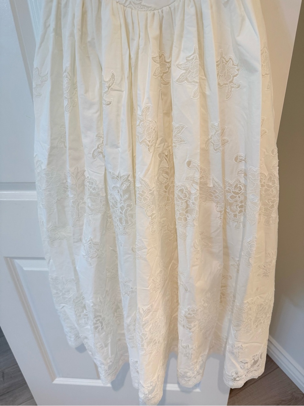 House of CB CHLOE White Custom Lace Cotton Midi Sundress Small cup A/C NWOT - Picture 6 of 8